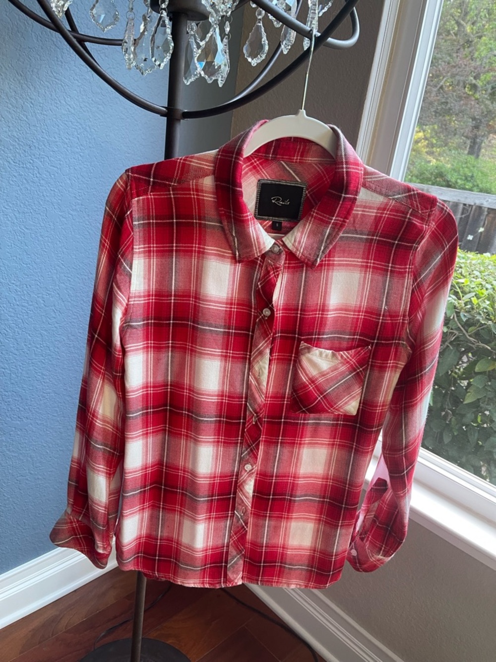 Rails Red and White Plaid Shirt